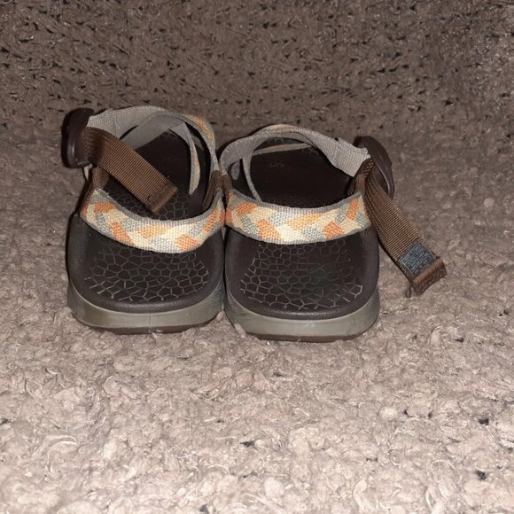 CHACO Z/1 Sandals-Braided Multicolor Geometric Neutrals-Classic-Sz 9-Excellent - Picture 6 of 8